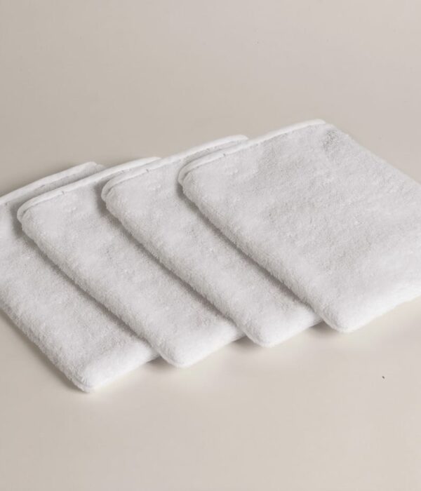Set 4 wash mitts 17x21 cm / 7x8 in.
